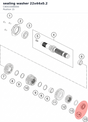 Diagram preview: sealing washer 22x44x0.2 (C90033088000)