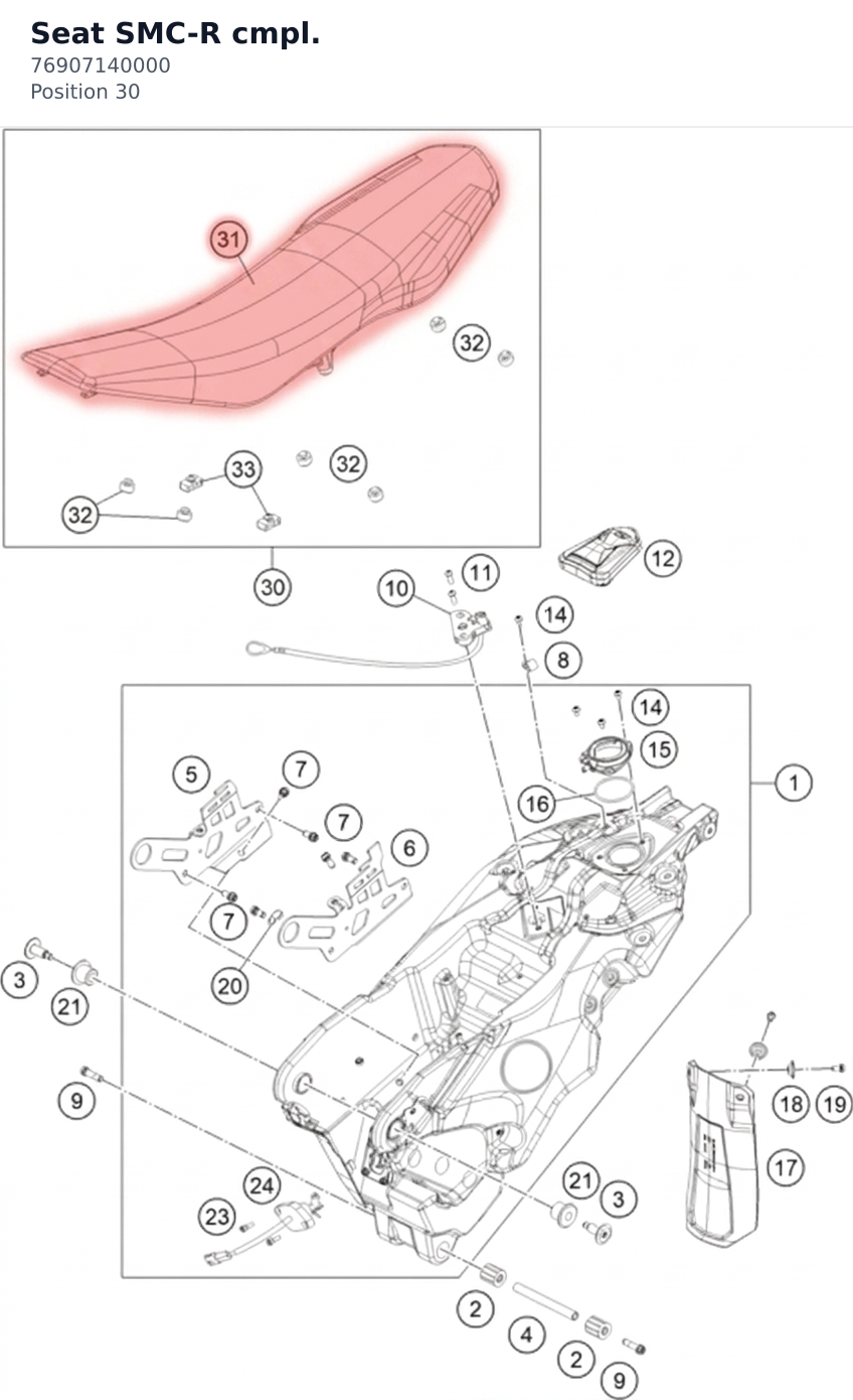 Diagram preview: Seat SMC-R cmpl. (76907140000)