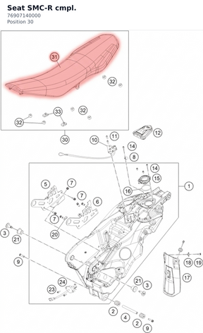 Diagram preview: Seat SMC-R cmpl. (76907140000)