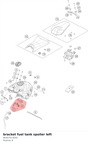 Diagram preview: bracket fuel tank spoiler left (96307013042)