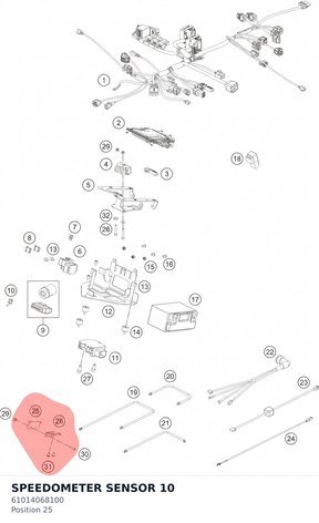 Diagram preview: SPEEDOMETER SENSOR          10 (61014068100)