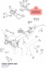 Diagram preview: CABLE EARTH ABS (93042033000)