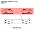 Diagram preview: Decal kit 390 Duke white (90208099300)