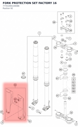 Diagram preview: FORK PROTECTION SET FACTORY 16 (77701094100EBB)