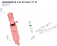 Diagram preview: MONOSHOCK 250 SX USA, TC    17 (18187Q5301)