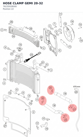 Diagram preview: HOSE CLAMP GEMI 20-32 (76235028000)