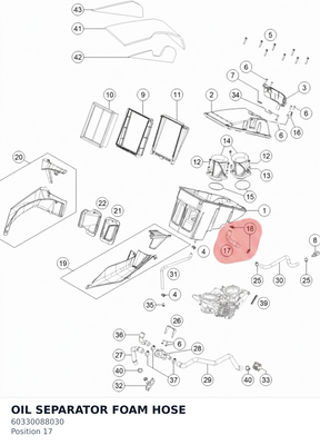 Diagram preview: OIL SEPARATOR FOAM HOSE (60330088030)