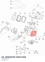 Diagram preview: OIL SEPARATOR FOAM HOSE (60330088030)