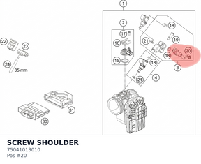 Diagram preview: SCREW SHOULDER (75041013010)