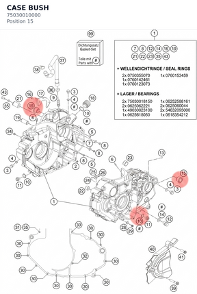 Diagram preview: CASE BUSH (75030010000)