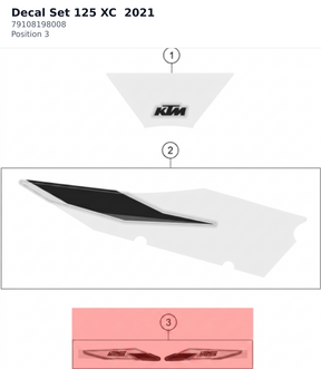 Diagram preview: Decal Set 125 XC  2021 (79108198008)