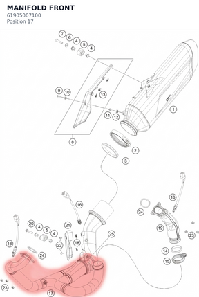 Diagram preview: MANIFOLD FRONT (61905007100)