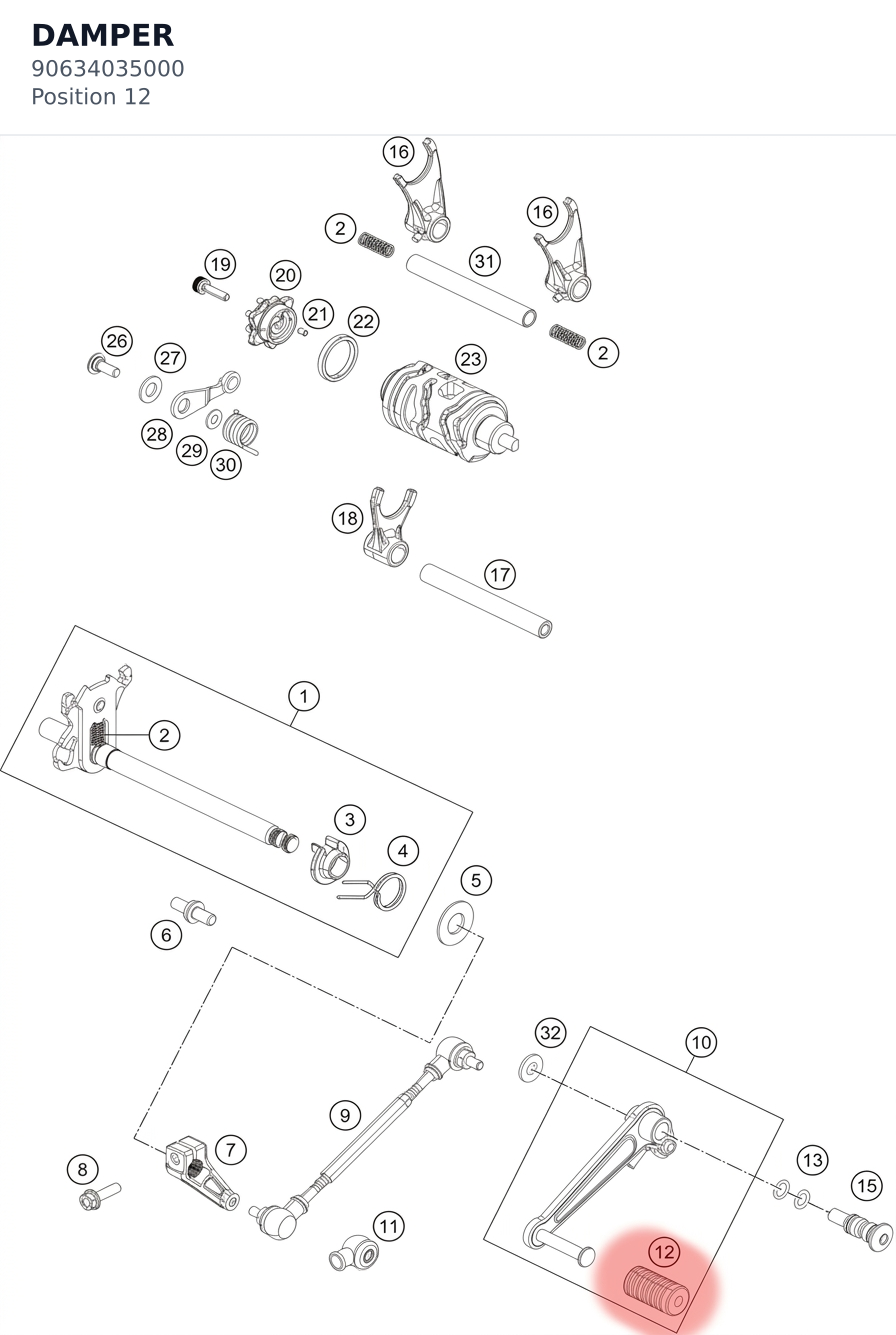 Diagram preview: DAMPER (90634035000)