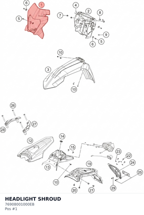 Diagram preview: HEADLIGHT SHROUD (76908001000EB)