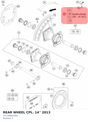 Diagram preview: REAR WHEEL CPL. 14''       2013 (47110001044)