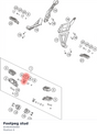 Diagram preview: Footpeg stud (61903044000)