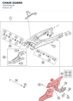 Diagram preview: CHAIN GUARD (70004060100)