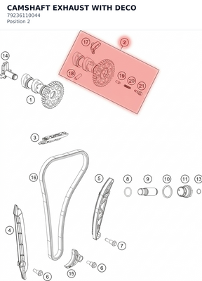 Diagram preview: CAMSHAFT EXHAUST WITH DECO (79236110044)