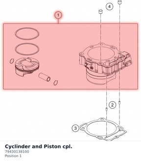 Diagram preview: Cyclinder and Piston cpl. (79430138100)