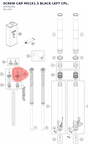 Diagram preview: SCREW CAP M51X1.5 BLACK LEFT CPL. (43578239S)