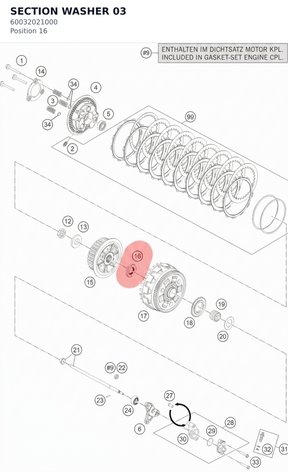 Diagram preview: SECTION WASHER              03 (60032021000)