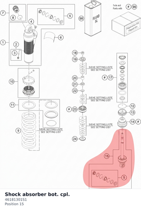 Diagram preview: Shock absorber bot. cpl. (46181301S1)