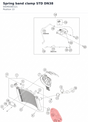Diagram preview: Spring band clamp STD DN38 (00049380121)