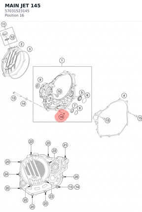 Diagram preview: MAIN JET 145 (57031523145)