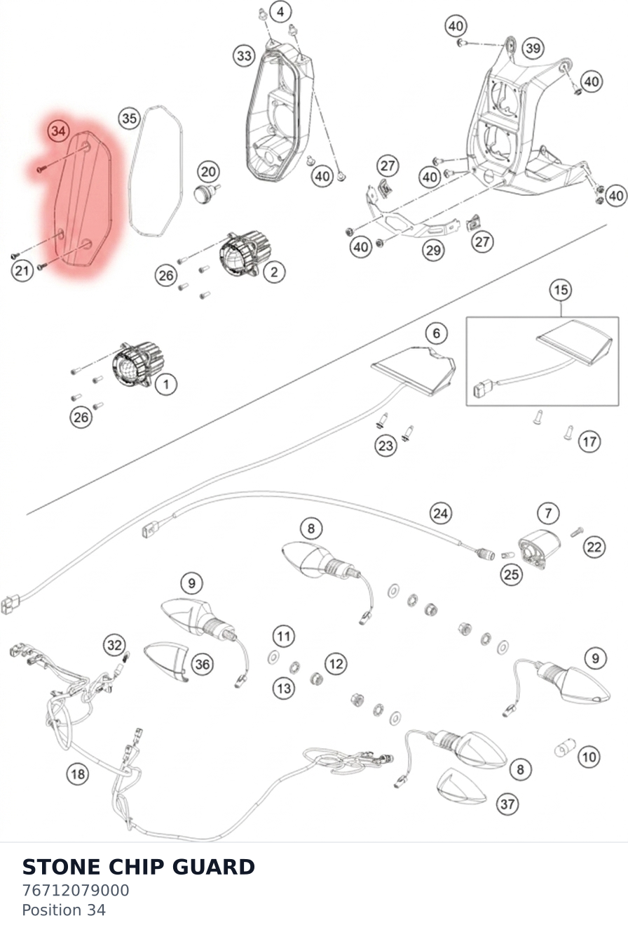 Diagram preview: STONE CHIP GUARD (76712079000)