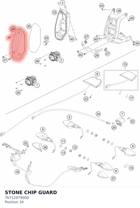 Diagram preview: STONE CHIP GUARD (76712079000)