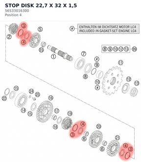 Diagram preview: STOP DISK 22,7 X 32 X 1,5 (56533016300)