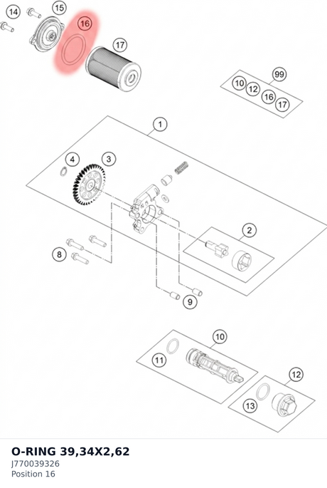 Diagram preview: O-RING 39,34X2,62 (J770039326)