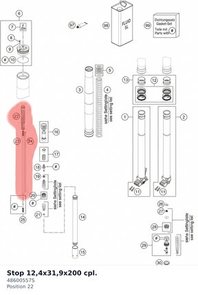 Diagram preview: Stop 12,4x31,9x200 cpl. (48600557S)