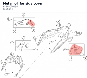 Diagram preview: Metamoll for side cover (64108070050)