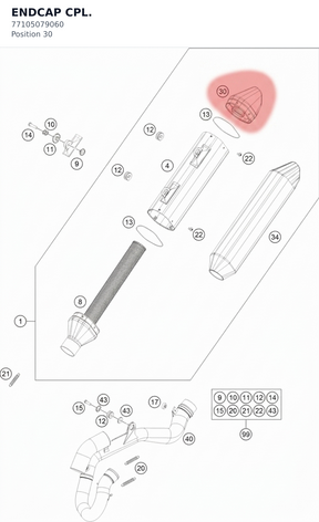 Diagram preview: ENDCAP CPL. (77105079060)