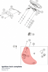 Diagram preview: Ignition lock complete (93011066044)
