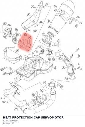 Diagram preview: HEAT PROTECTION CAP SERVOMOTOR (61441070060)