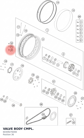 Diagram preview: VALVE BODY CMPL. (60309276000)