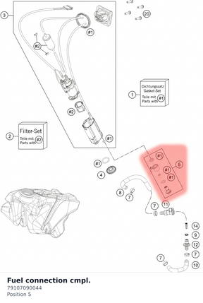 Diagram preview: Fuel connection cmpl. (79107090044)