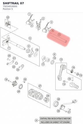 Diagram preview: SHIFTRAIL                   07 (75034019000)