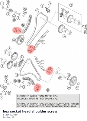 Diagram preview: hex socket head shoulder screw (61236002050)