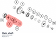Diagram preview: Main shaft (A40033001100)