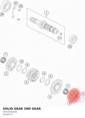 Diagram preview: SOLID GEAR 2ND GEAR (79433502000)