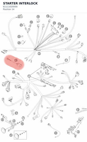 Diagram preview: STARTER INTERLOCK (61111020000)