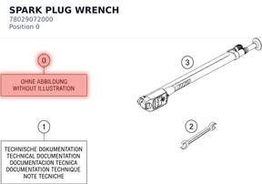 Diagram preview: SPARK PLUG WRENCH (78029072000)