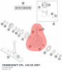 Diagram preview: CRANKSHAFT CPL. 144 SX    2007 (51530018000)