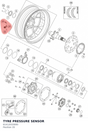 Diagram preview: TYRE PRESSURE SENSOR (61412033000)
