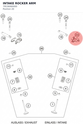 Diagram preview: INTAKE ROCKER ARM (79536060000)