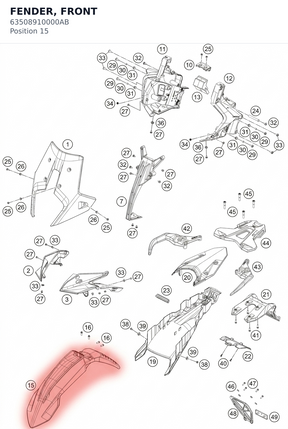 Diagram preview: FENDER, FRONT (63508910000AB)