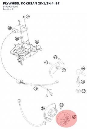 Diagram preview: FLYWHEEL KOKUSAN 2K-1/2K-4 '97 (54739005000)